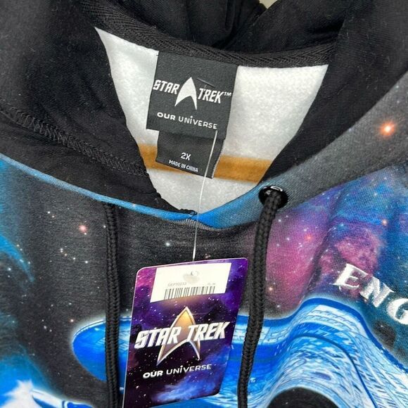 Our Universe Star Trek Enterprise Space Hoodie Size 2X Nwt Unisex - Picture 5 of 8